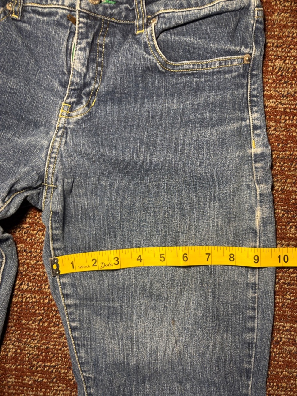 Vintage Y2K Tommy Hilfiger medium wash stretch bootcut jeans Womens 7/32 - Picture 14 of 15